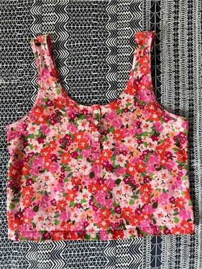 Old Navy Floral Cropped Tank Top